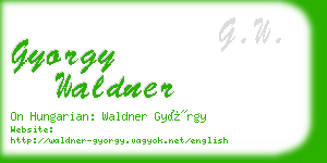 gyorgy waldner business card